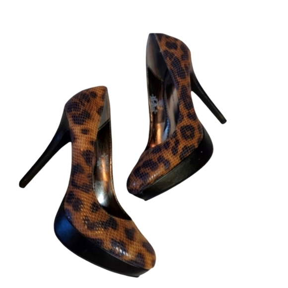 French Connection brown/black Animal print silhetto heels Office Siren Size 7 - Picture 10 of 10